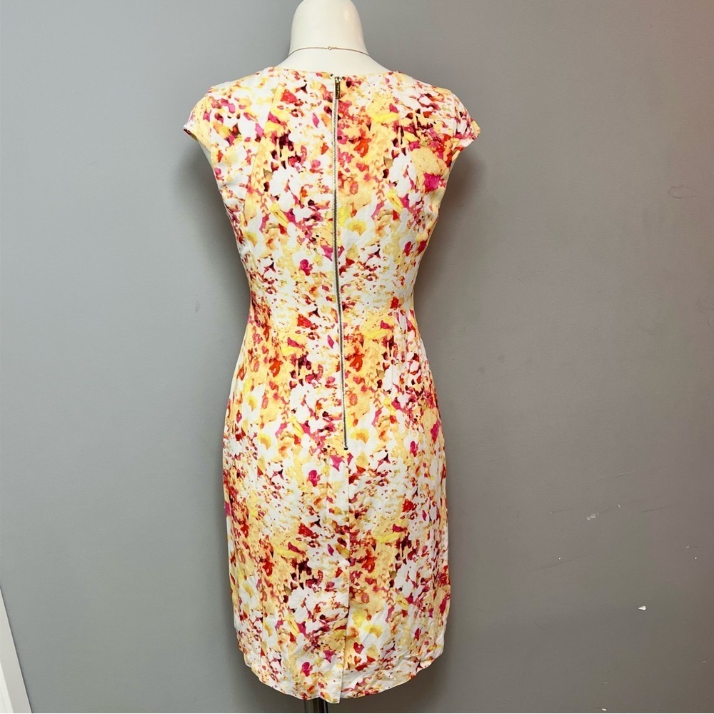 CALVIN KLEIN CAP SLEEVE SHEATH DRESS sz 2 - Picture 4 of 16
